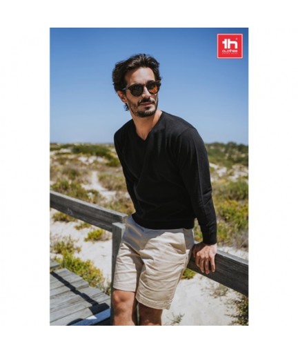 THC MILAN. Maglione con scollo a "V" da uomo