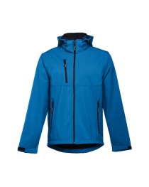THC ZAGREB. Giacca softshell da uomo, con cappuccio rimovibile