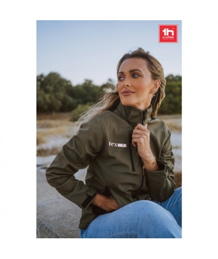 THC ZAGREB WOMEN. Giacca softshell da donna, con cappuccio rimovibile