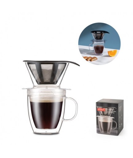 POUR OVER. Filtro caffè e tazza isotermica
