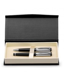 ORLANDO. Set con penna roller e penna a sfera in metallo
