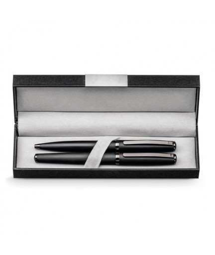 IMPERIO. Set con penna roller e penna a sfera in metallo