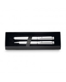 CALIOPE SET. Set con penna roller e penna a sfera in metallo
