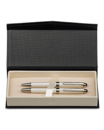 ROYAL. Set con penna roller e penna a sfera in metallo