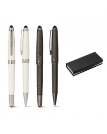 ROYAL. Set con penna roller e penna a sfera in metallo