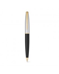 LOUVRE. Penna a sfera in metallo con particolari bagnati in oro