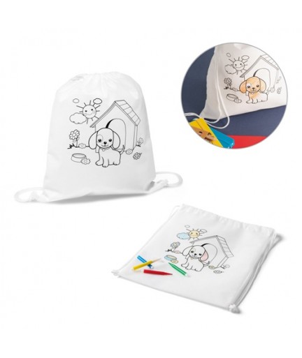 DRAWS. Zaino a sacca da colorare
