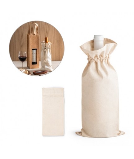 JEROME. Borsa per bottiglia in cotone 100%