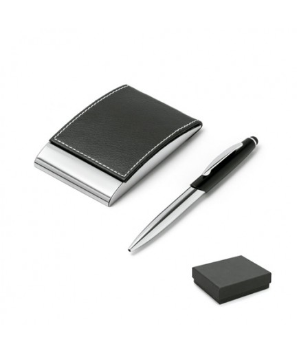 MURPHY. Set di penna a sfera e porta biglietti da visita