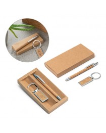 LAVRE. Set di penna a sfera e portachiavi