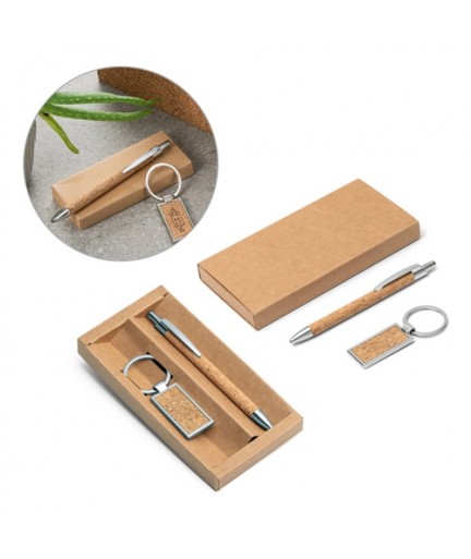 LAVRE. Set di penna a sfera e portachiavi