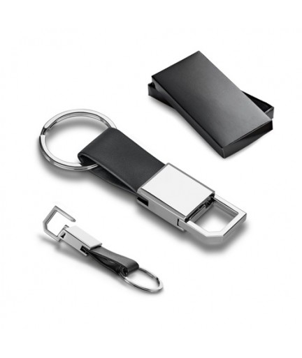 BOURCHIER. Portachiavi in metallo e similpelle