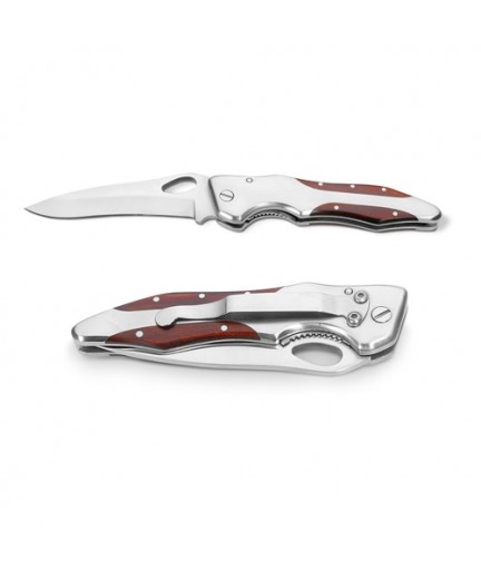 LAWRENCE. Coltello tascabile in acciaio inox e legno