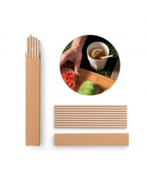 LAMONE. Set di 10 cannucce in carta kraft