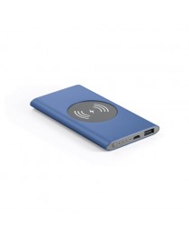 CASSINI. Batteria portatile e caricatore wireless - Blu
